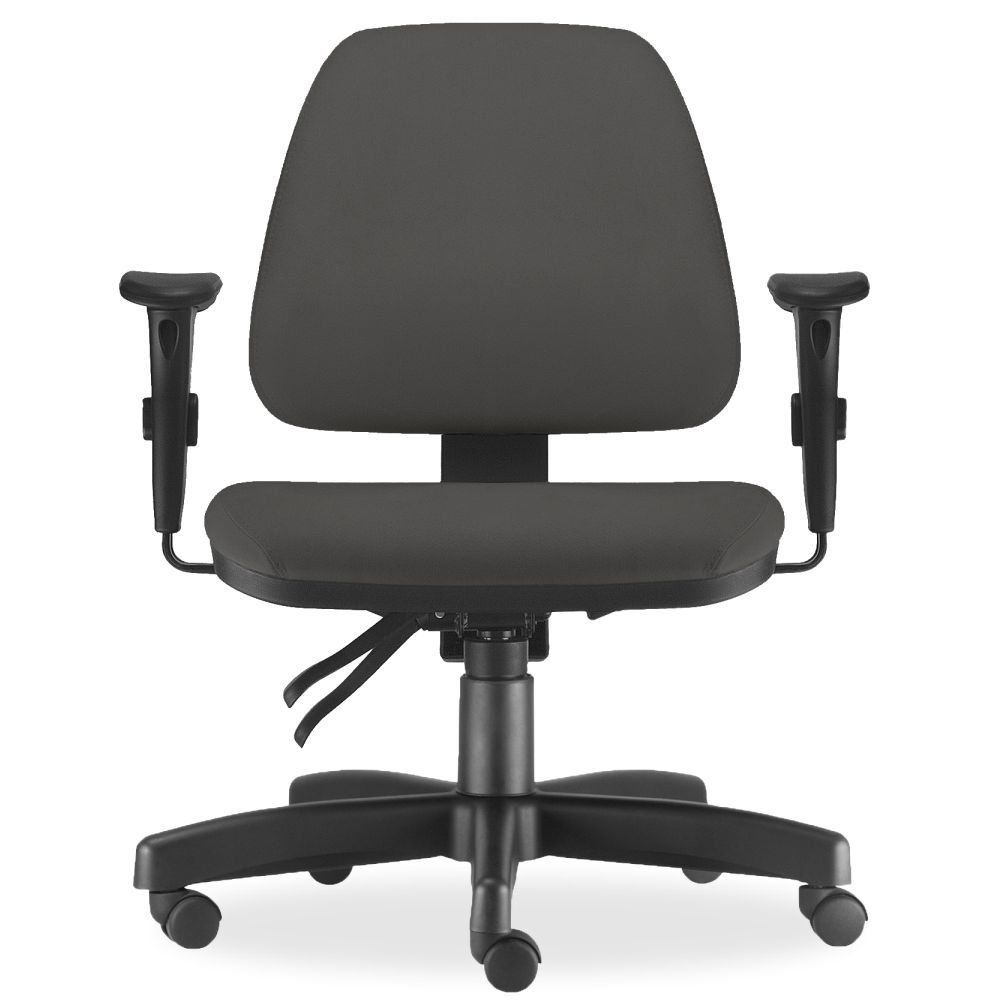 Kit 02 Cadeiras de Escritório Giratória Executiva Ergonômica Sky L02 Crepe Cinza - Lyam Decor
