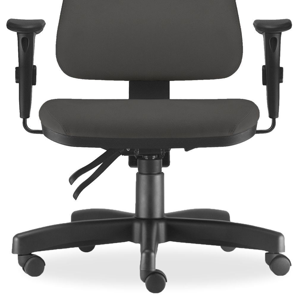 Kit 02 Cadeiras de Escritório Giratória Executiva Ergonômica Sky L02 Crepe Cinza - Lyam Decor