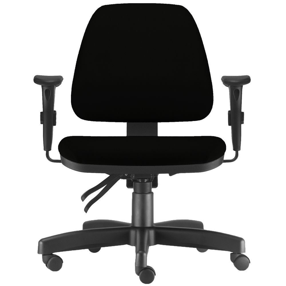 Kit 02 Cadeiras de Escritório Giratória Executiva Ergonômica Sky L02 Crepe Preto - Lyam Decor