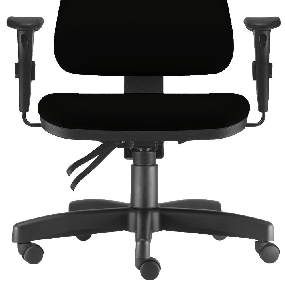 Kit 02 Cadeiras de Escritório Giratória Executiva Ergonômica Sky L02 Crepe Preto - Lyam Decor