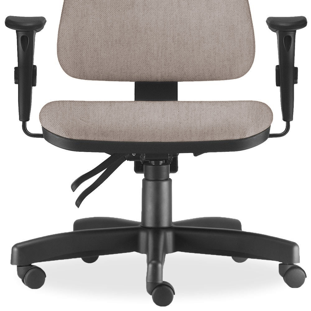 Kit 02 Cadeiras de Escritório Giratória Executiva Ergonômica Sky L02 Linho Bege - Lyam Decor
