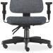 Kit 02 Cadeiras de Escritório Giratória Executiva Ergonômica Sky L02 Linho Chumbo - Lyam Decor