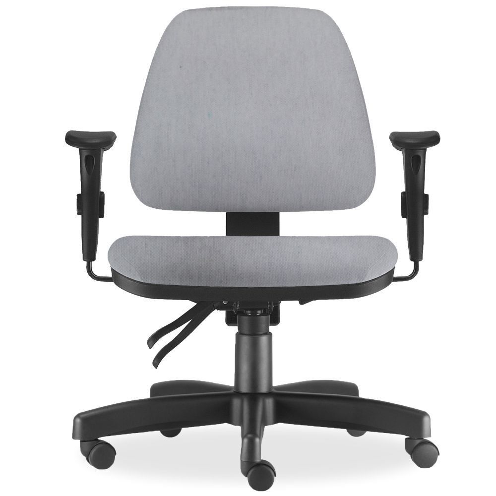 Kit 02 Cadeiras de Escritório Giratória Executiva Ergonômica Sky L02 Linho Cinza - Lyam Decor