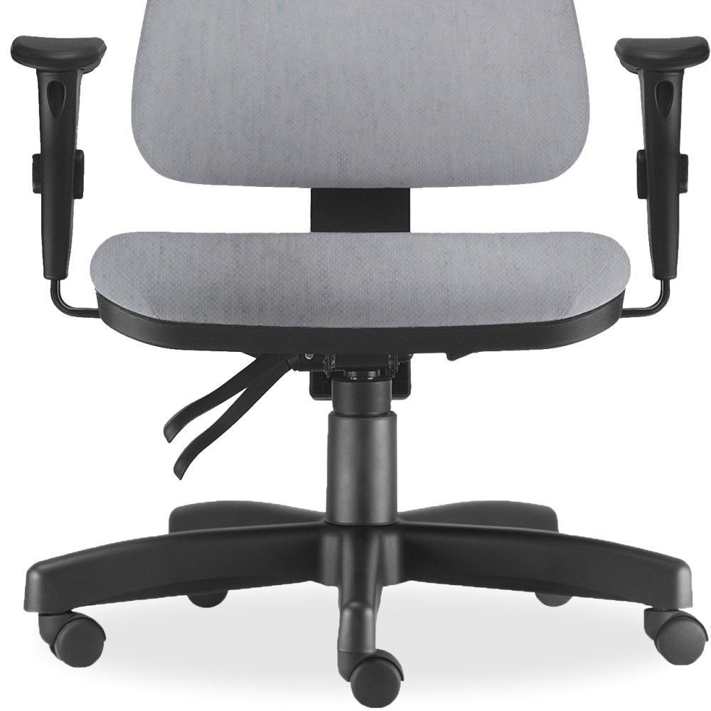 Kit 02 Cadeiras de Escritório Giratória Executiva Ergonômica Sky L02 Linho Cinza - Lyam Decor