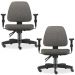 Kit 02 Cadeiras de Escritório Giratória Executiva Ergonômica Sky L02 Linho Cinza Escuro - Lyam Decor