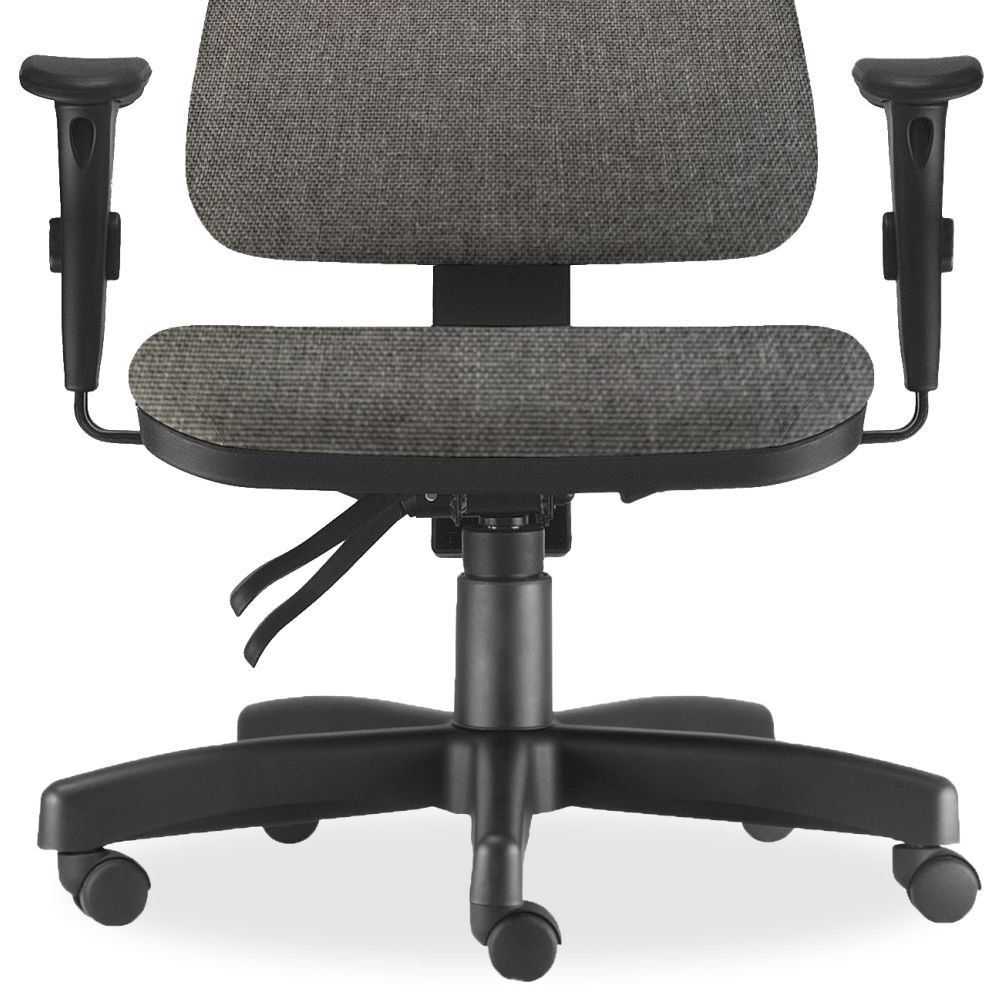 Kit 02 Cadeiras de Escritório Giratória Executiva Ergonômica Sky L02 Linho Cinza Escuro - Lyam Decor