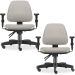 Kit 02 Cadeiras de Escritório Giratória Executiva Ergonômica Sky L02 Suede Bege - Lyam Decor