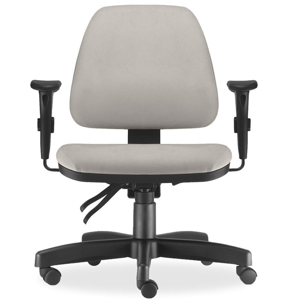 Kit 02 Cadeiras de Escritório Giratória Executiva Ergonômica Sky L02 Suede Bege - Lyam Decor