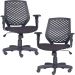 Kit 02 Cadeiras de Escritório Giratória Executiva Ergonômica Tech L02 Corano Preto - Lyam Decor