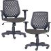 Kit 02 Cadeiras de Escritório Giratória Executiva Ergonômica Tech L02 Crepe Cinza - Lyam Decor