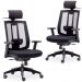 Kit 02 Cadeiras de Escritório Giratória Presidente Executiva Song F02 Preto - Lyam Decor