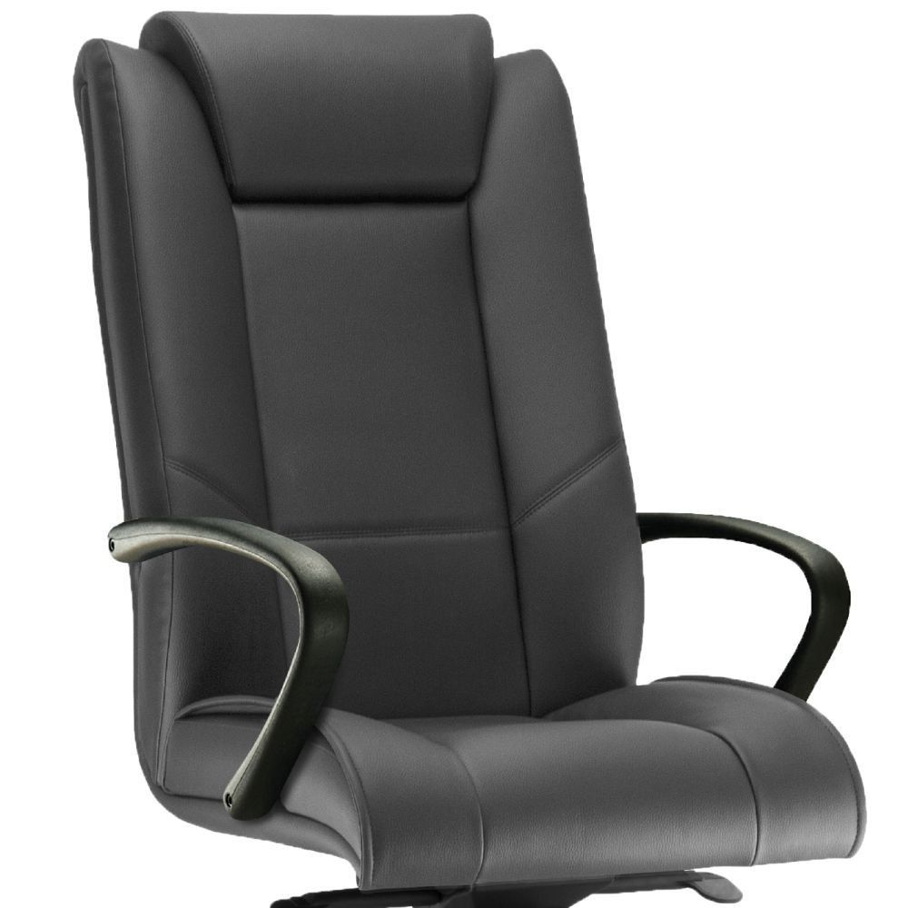 Kit 02 Cadeiras de Escritório Presidente Executiva New Onix F02 Couro Ecológico Preto - Lyam Decor