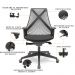 Kit 02 Cadeiras de Escritório Presidente Giratória Ergonômica Kron P03 Crepe Preto - Lyam Decor