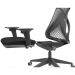 Kit 02 Cadeiras de Escritório Presidente Giratória Ergonômica Kron P03 Crepe Preto - Lyam Decor