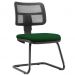 Kit 02 Cadeiras de Escritório Recepção Fixa Zip L02 Crepe Verde Musgo - Lyam Decor