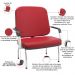 Kit 02 Cadeiras de Escritório Recepção com Braço Fixa Cromada Magno P03 Vinil Vermelho - Lyam Decor