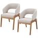 Kit 02 Cadeiras de Jantar e Estar Living Estofada Lince L02 Bouclê Cru - Lyam Decor