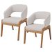 Kit 02 Cadeiras de Jantar e Estar Living Estofada Lince L02 Linho Bege - Lyam Decor