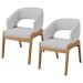 Kit 02 Cadeiras de Jantar e Estar Living Estofada Lince L02 Linho Cinza - Lyam Decor