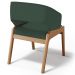 Kit 02 Cadeiras de Jantar e Estar Living Estofada Lince L02 Linho Verde Musgo - Lyam Decor