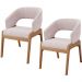 Kit 02 Cadeiras de Jantar e Estar Living Estofada Lince L02 Suede Rosê - Lyam Decor