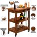 Kit 02 Carrinho De Churrasco Grade Mesa Tábua De Cortes Home W02 Madeira Maciça Imbuia - Lyam Decor