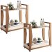 Kit 02 Carrinhos Decorativos Bar Café Multiuso B01 Belga Off White Nature - Lyam Decor