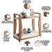 Kit 02 Carrinhos Decorativos Bar Café Multiuso B01 Belga Off White Nature - Lyam Decor