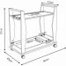 Kit 02 Carrinhos Decorativos Bar Café Multiuso B01 Belga Off White Nature - Lyam Decor
