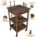 Kit 02 Carrinhos de Churrasco Mesa Gourmet Bistrô Churrasqueira W02 Imbuia - Lyam Decor