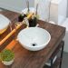 Kit 02 Cubas de Apoio 30 cm Redonda C01 Para Banheiro Lavabo R30W Branco - Lyam Decor