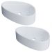 Kit 02 Cubas de Apoio Gota Para Banheiro Lavabo C01 BG43W Branco - Lyam