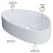 Kit 02 Cubas de Apoio Gota Para Banheiro Lavabo C01 BG43W Branco - Lyam