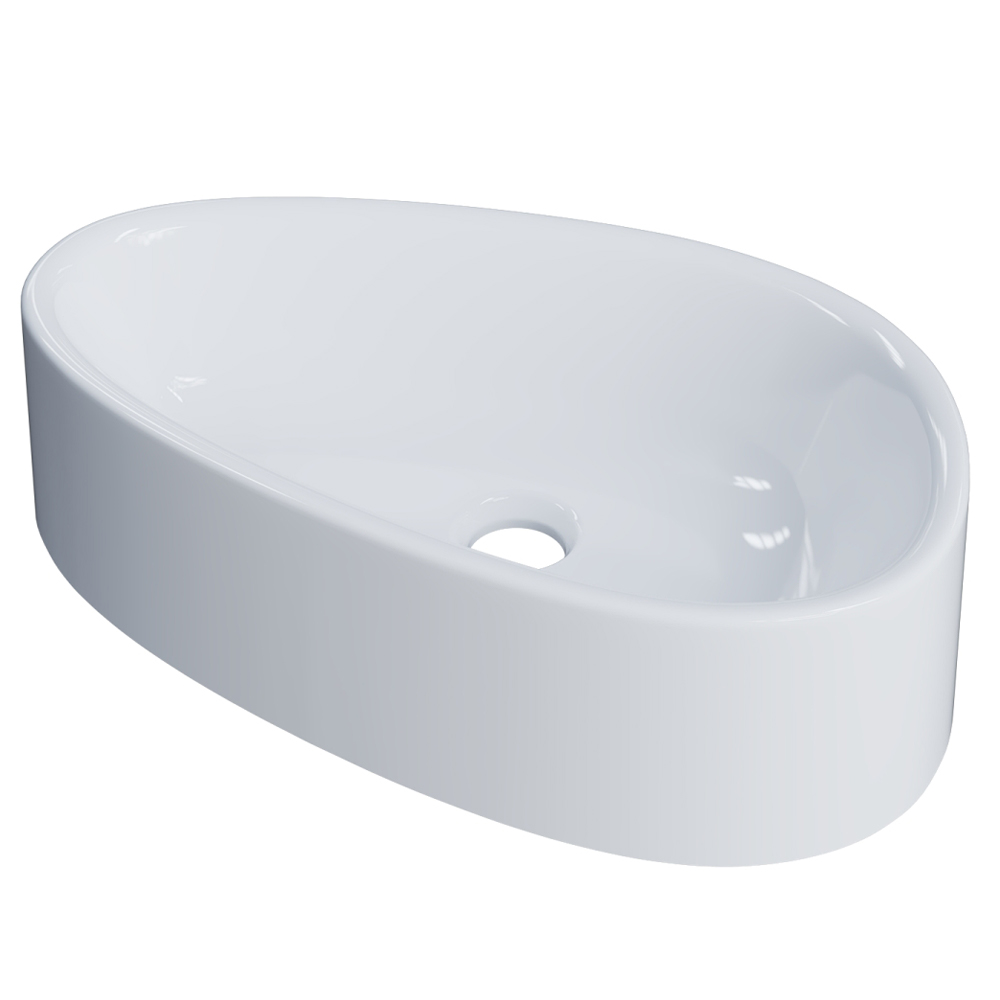 Kit 02 Cubas de Apoio Gota Para Banheiro Lavabo C01 BG43W Branco - Lyam