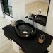 Kit 02 Cubas de Apoio Oval Para Banheiro Lavabo C01 Capri O39 Preto - Lyam Decor