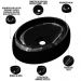 Kit 02 Cubas de Apoio Oval Para Banheiro Lavabo C01 Capri O39 Preto - Lyam Decor