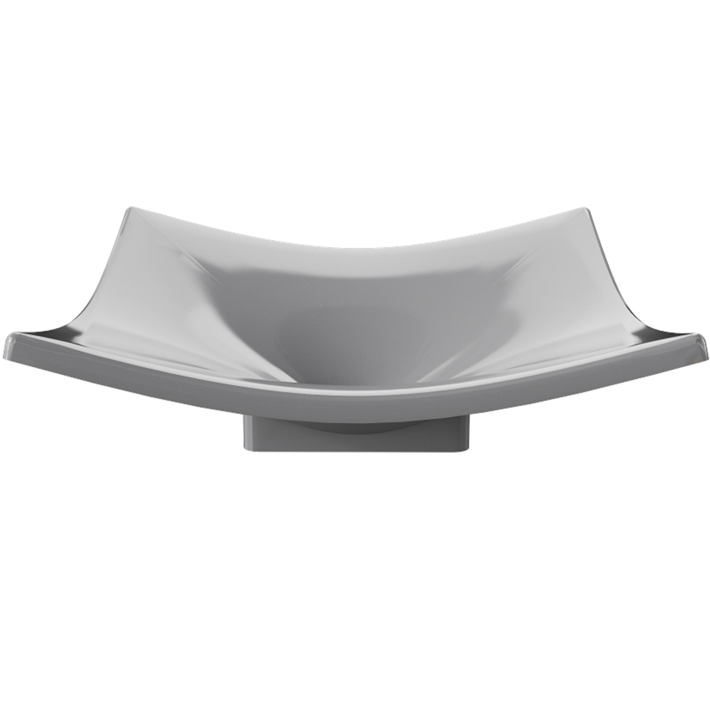 Kit 02 Cubas de Apoio Para Banheiro Lavabo C01 Folha F44 Cinza - Lyam Decor