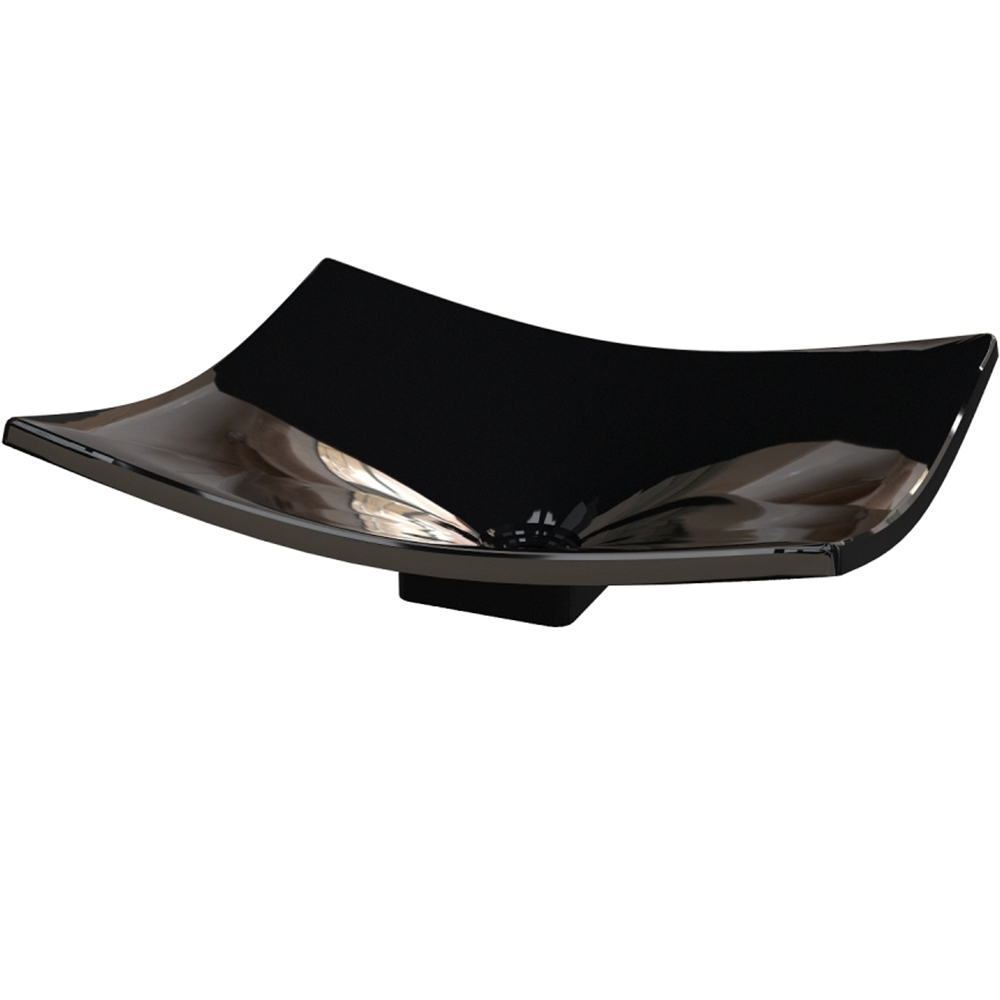 Kit 02 Cubas de Apoio Para Banheiro Lavabo C01 Folha F44 Preto - Lyam Decor