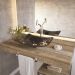Kit 02 Cubas de Apoio Para Banheiro Lavabo C01 Folha F44 Preto - Lyam Decor