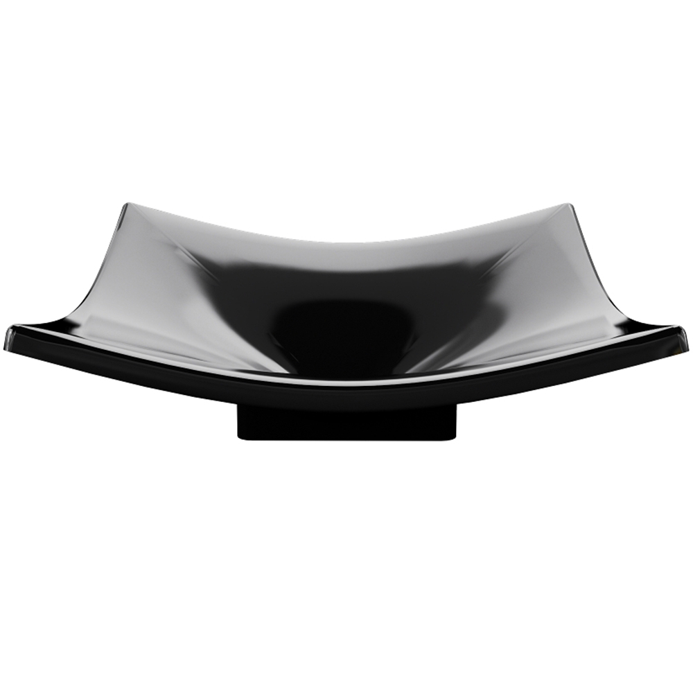 Kit 02 Cubas de Apoio Para Banheiro Lavabo C01 Folha F44 Preto - Lyam Decor