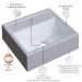 Kit 02 Cubas de Apoio Quadrada C01 Para Banheiro Lavabo Q32W Branco - Lyam Decor
