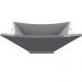 Kit 02 Cubas de Apoio Quadrada Lux Para Banheiro Lavabo C01 L30 Cinza - Lyam Decor