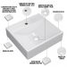 Kit 02 Cubas de Apoio Quadrada Para Banheiro Lavabo C01 Q39W Branco - Lyam Decor