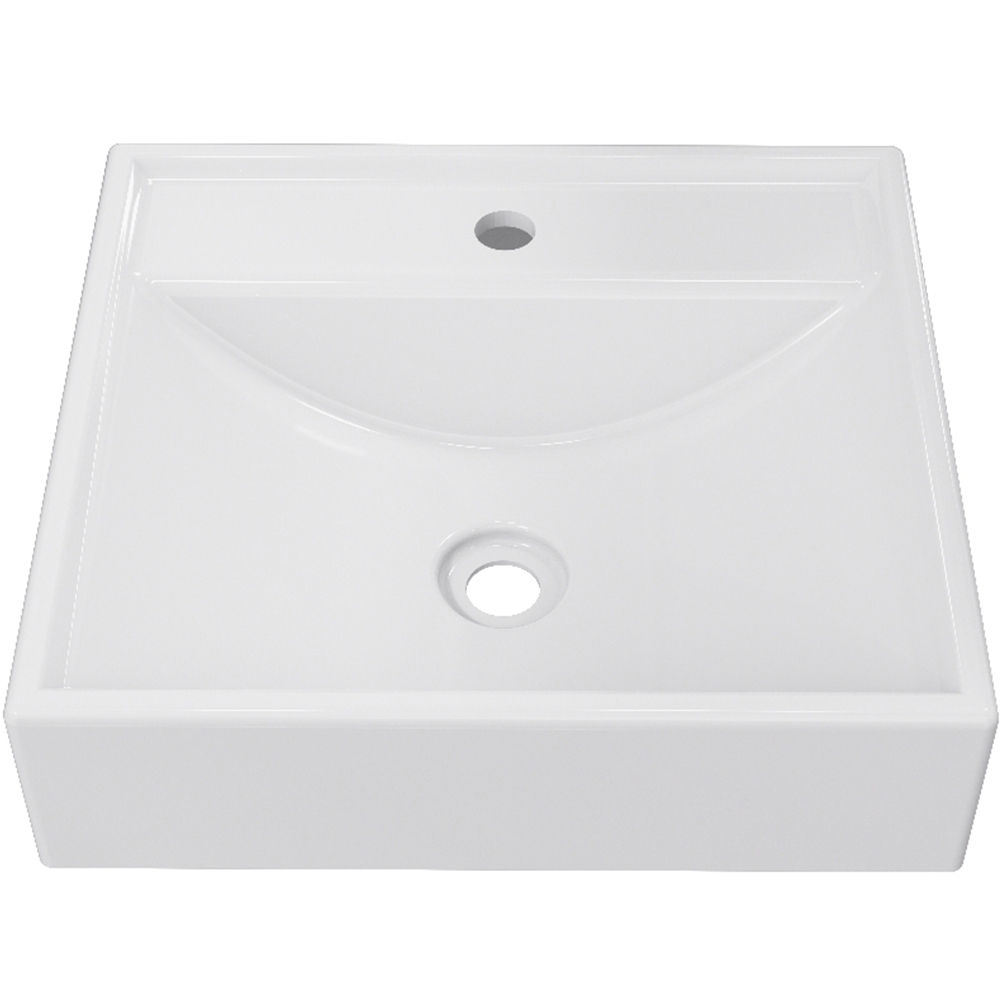 Kit 02 Cubas de Apoio Quadrada Para Banheiro Lavabo C01 Q39W Branco - Lyam Decor