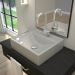 Kit 02 Cubas de Apoio Quadrada Para Banheiro Lavabo C01 Q39W Cinza - Lyam Decor