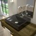 Kit 02 Cubas de Apoio Quadrada Para Banheiro Lavabo C01 Q39W Preto - Lyam Decor