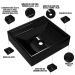 Kit 02 Cubas de Apoio Quadrada Para Banheiro Lavabo C01 Q39W Preto - Lyam Decor