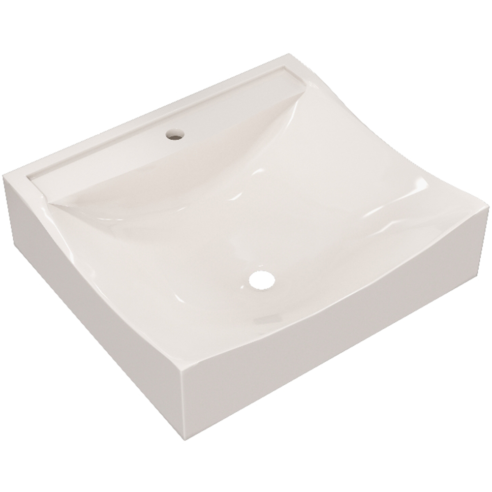 Kit 02 Cubas de Apoio Quadrada Para Banheiro Lavabo C01 Q440 Bege - Lyam Decor