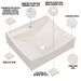 Kit 02 Cubas de Apoio Quadrada Para Banheiro Lavabo C01 Q440 Bege - Lyam Decor