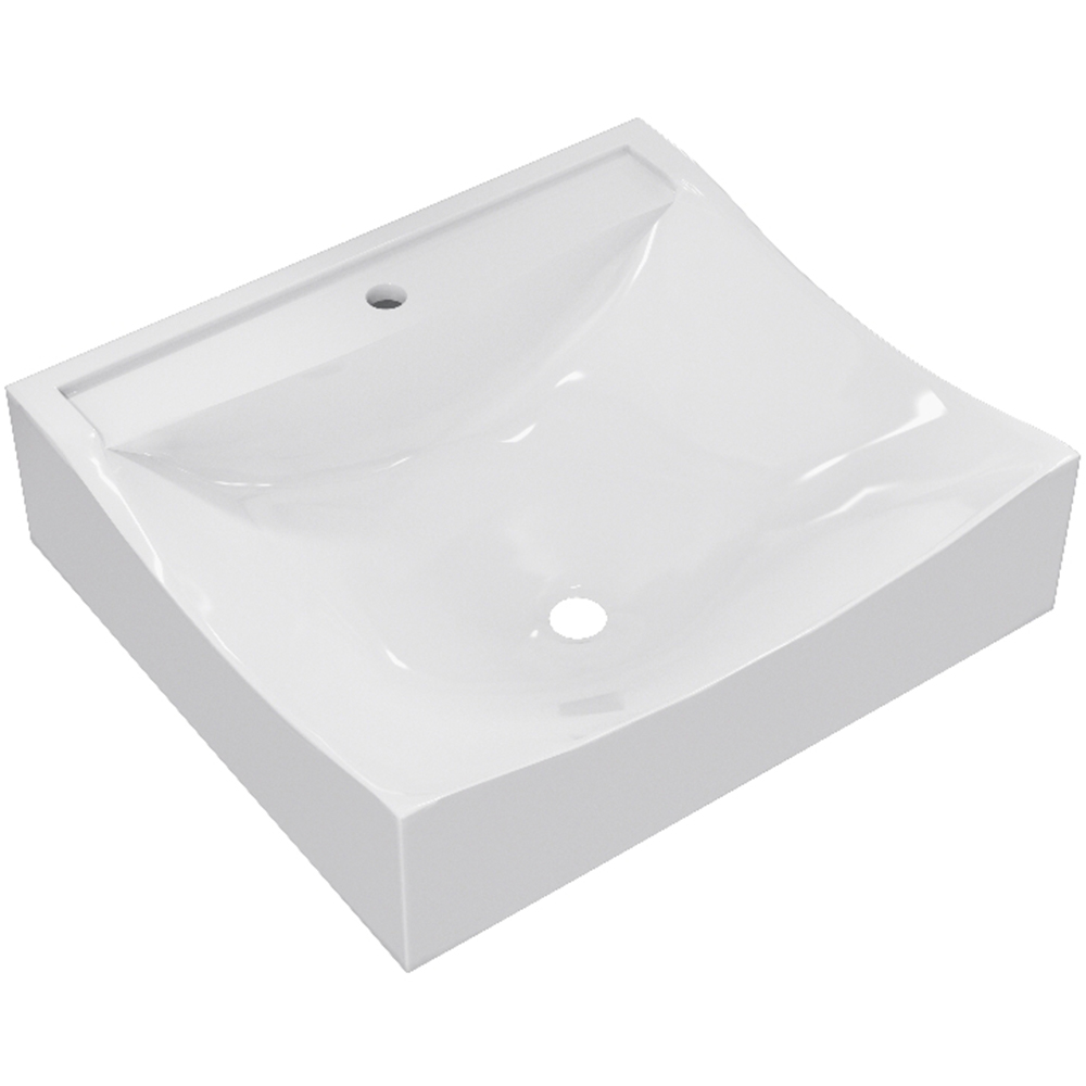 Kit 02 Cubas de Apoio Quadrada Para Banheiro Lavabo C01 Q440 Branco - Lyam Decor